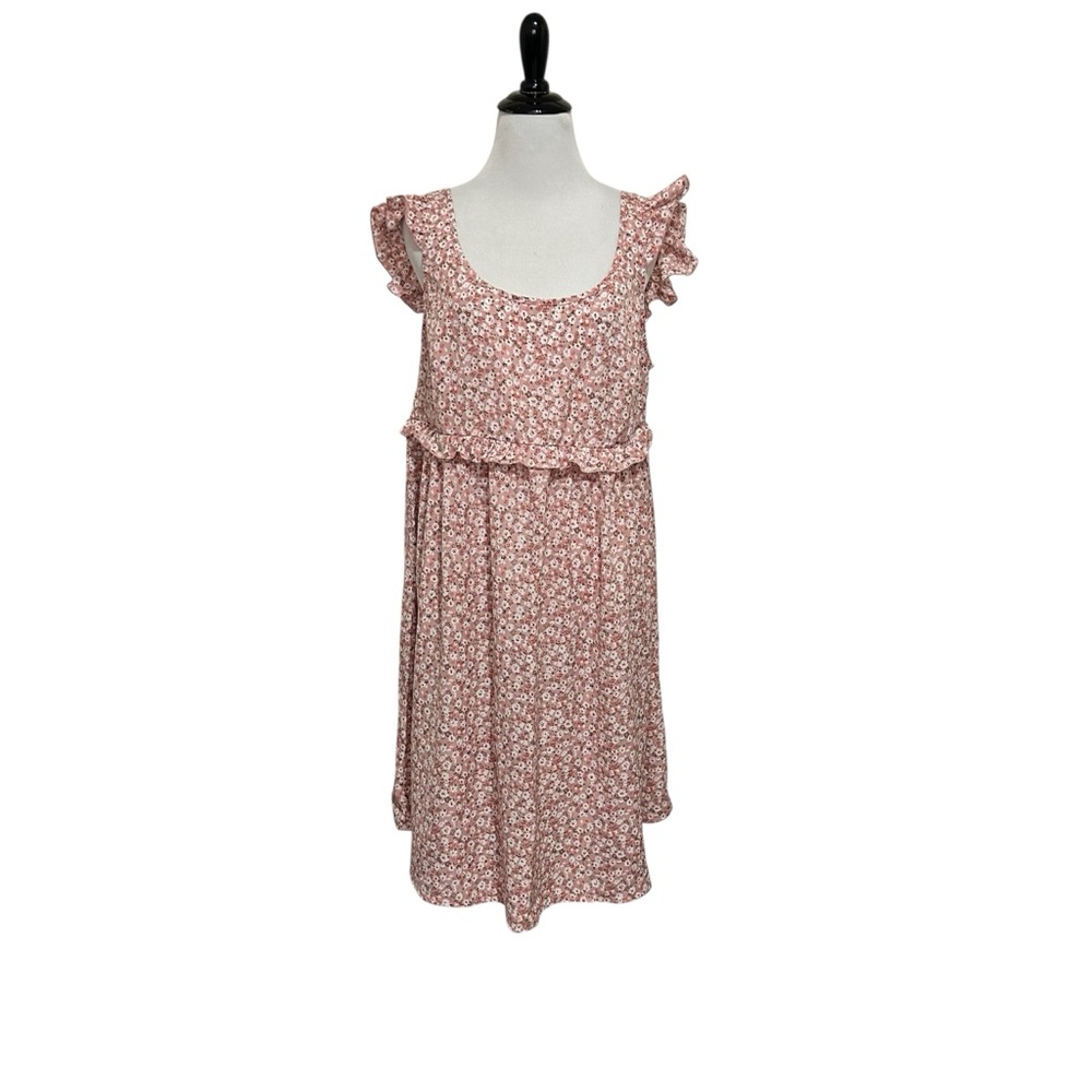 5/$30 🎈 Shein large floral print round neck maternity nursing dress